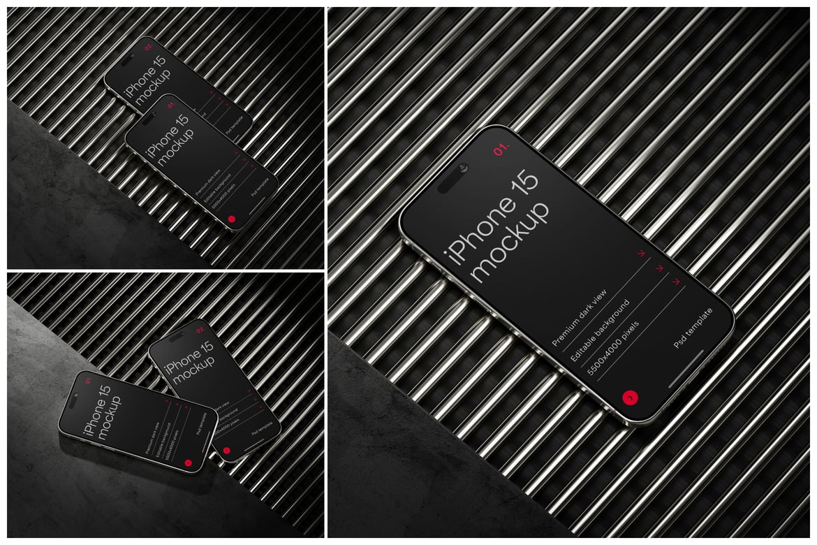 iPhone 15 Pro Mockup Set（728290）-技能树